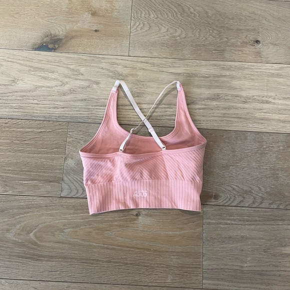 Peach Ribbed Sports Bra ASOS size small - Picture 3 of 3
